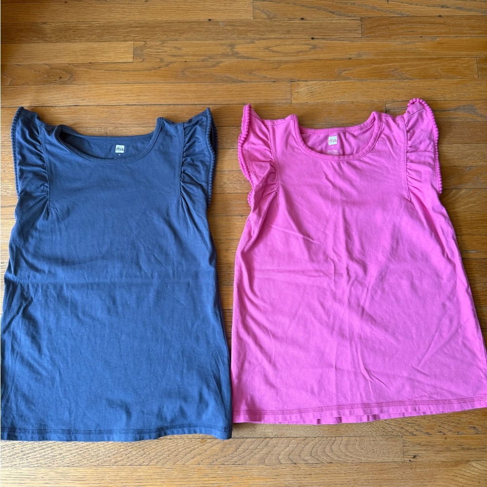 NWOT Tea Collection Set of 2 Sleeveless Ruffle Tops